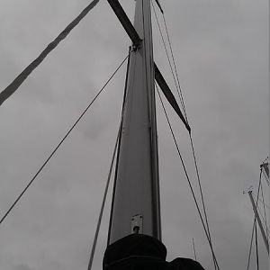 Powder coated mast