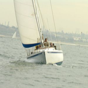 January sail north to Santa Monica Pier, 01-10-2010