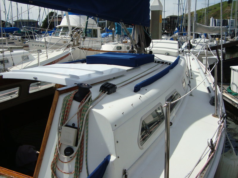 Halyards and reef lines aft